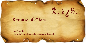 Krebsz Ákos névjegykártya