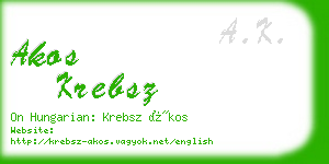 akos krebsz business card